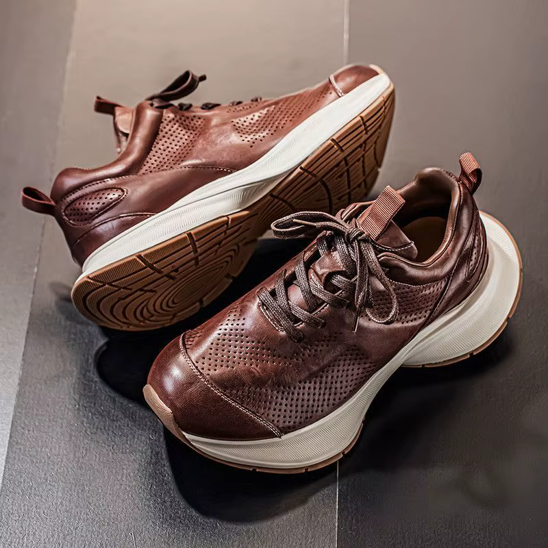 Chaussures en cuir décontractées pour hommes de style britannique