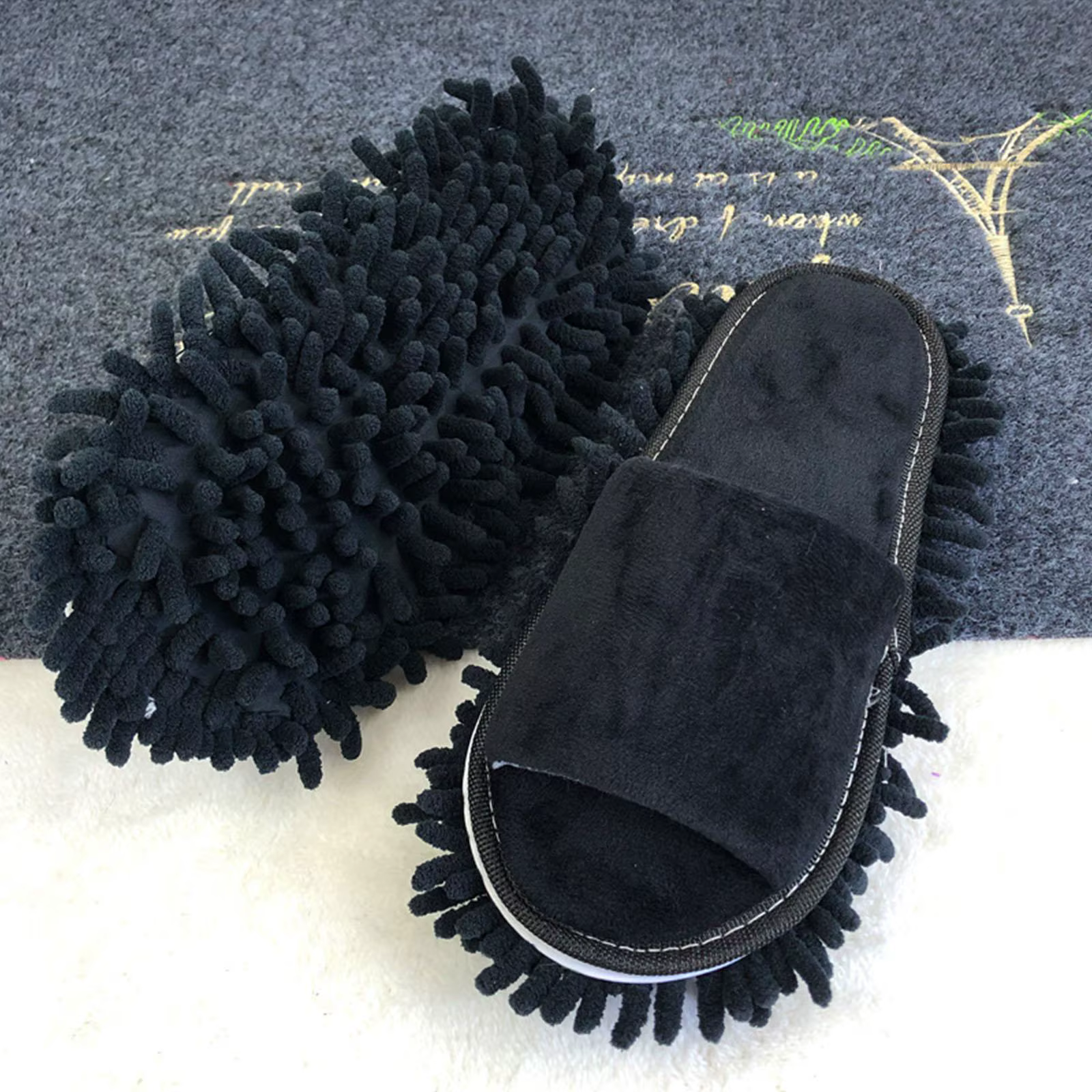 Pantoufles multifonctions en microcarence pour livres de sol, chaussures de nettoyage paresseuses, chaussures anti-poussière pour la maison