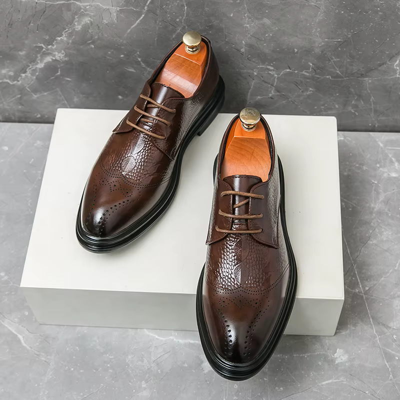 ChimBrown-Chaussures Brogue pour Homme