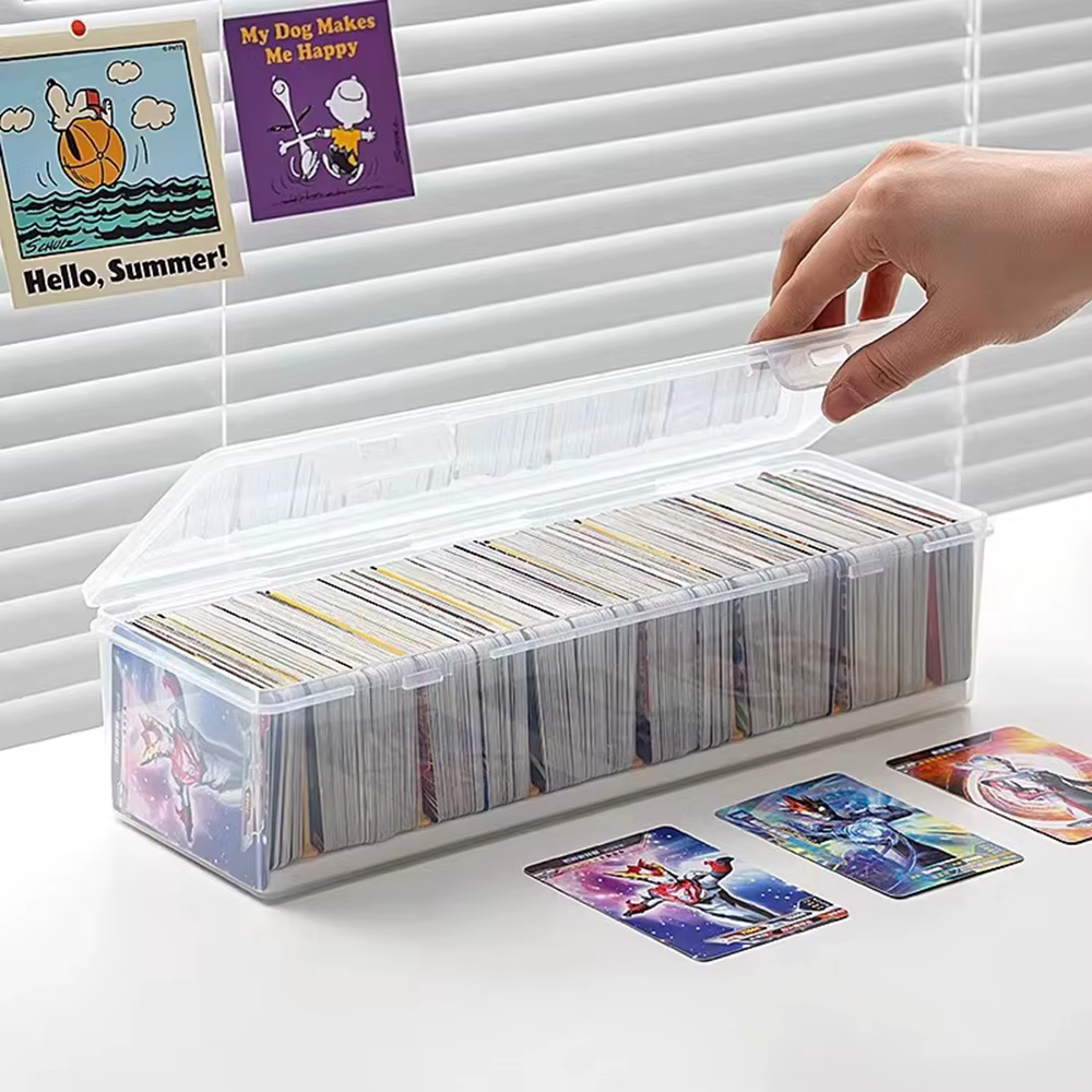 Boîte de rangement de cartes avec panneaux de séparation
