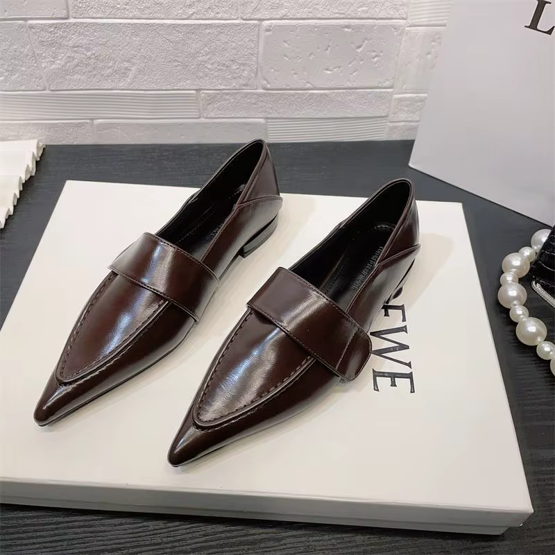 Chaussures pour femmes, nouvelle collection printemps 2026, style européen et américain, chaussures pointues à talon bas, chaussures professionnelles pour femmes