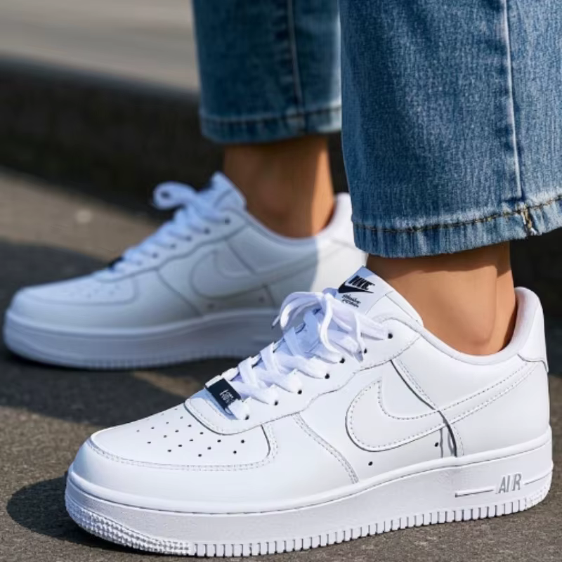 Nike Air Force 1 '07 Chaussures de skate polyvalentes et souples avec amorti élastique AF1 pour hommes