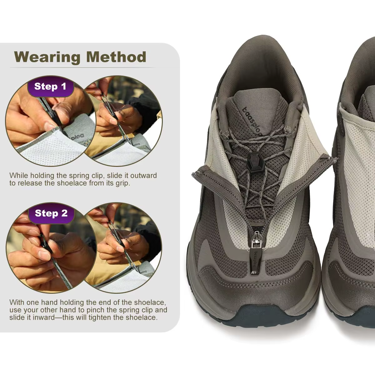 Baasploa hommes chaussures de randonnée maille respirant extérieur baskets tout nouveau confort Trail