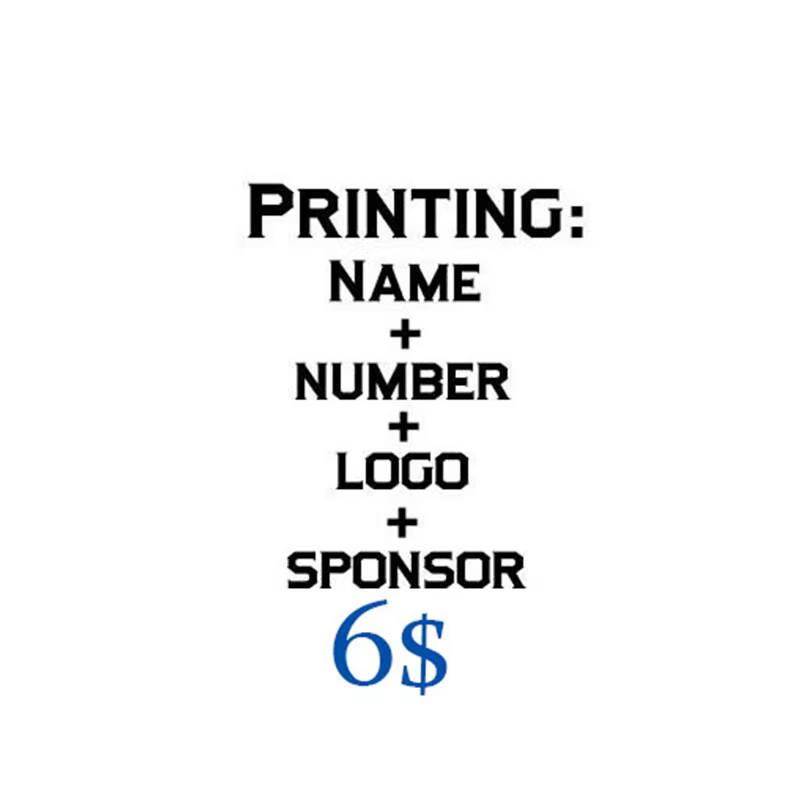 Maillot de sport personnalisé avec nom, numéro, logo d'équipe et impression de sponsor