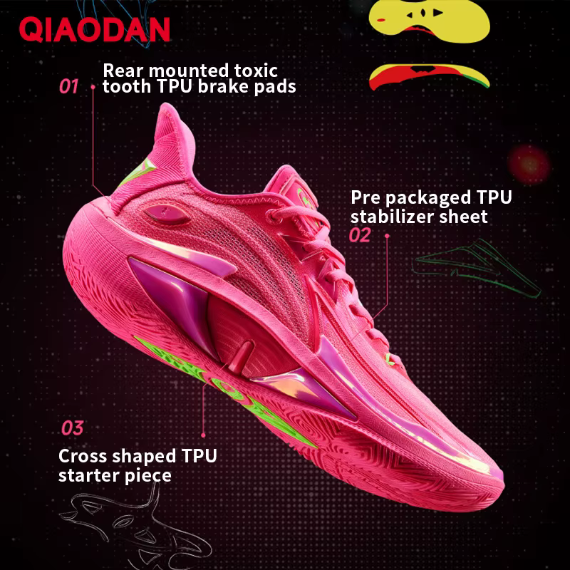 Chaussures de basketball QIAODAN Duya 4.0 Été 2026 – Baskets de sport professionnelles pour hommes avec amorti et soutien QXA013253177