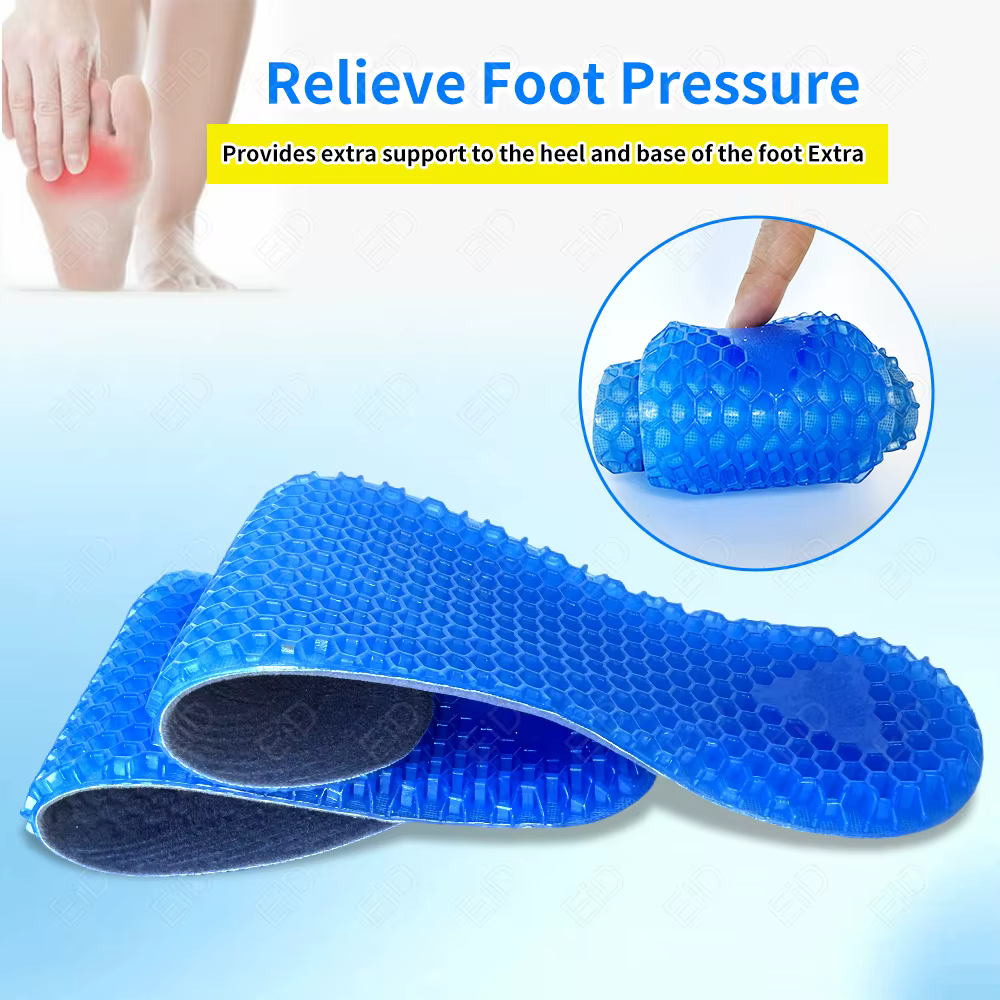 EiD-Semelles intérieures en gel de silicone pour chaussures de sport