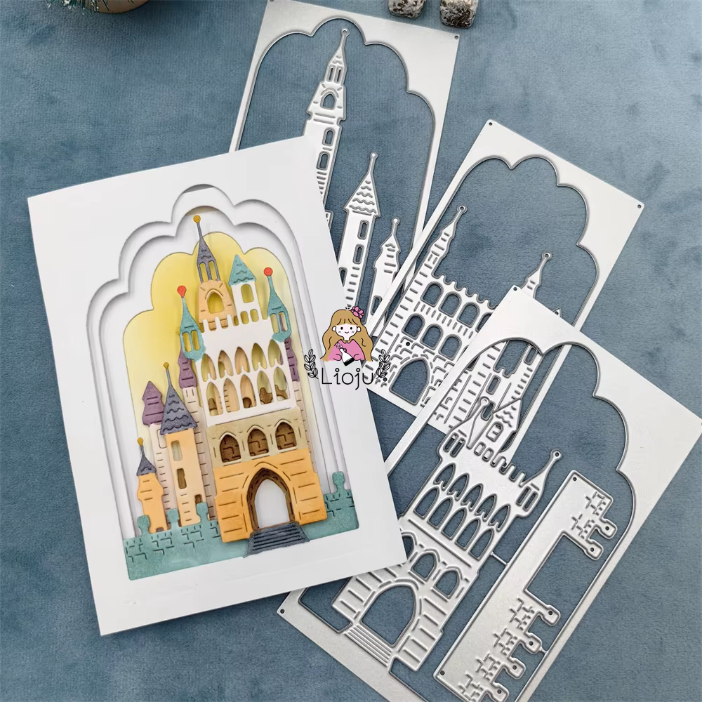 Matrices de Découpe de Château Vintage, Architecture, Pratique du Bricolage, Scrapbooking, Album
