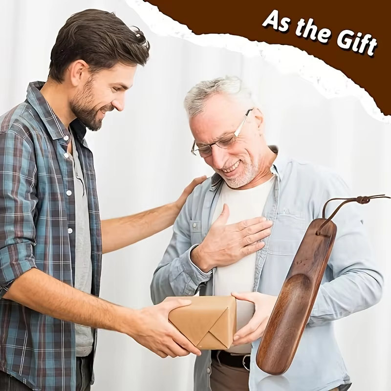 1 pièce de chausse-pied portable en bois massif