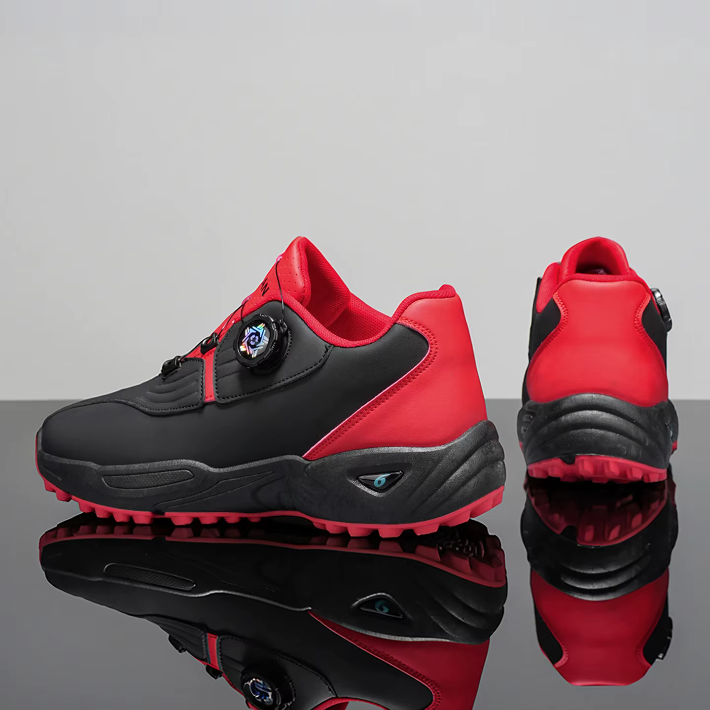 Chaussures de golf pour hommes : baskets athlétiques antidérapantes de haute qualité équipées d'un bouton rotatif pour un confort ultime !
