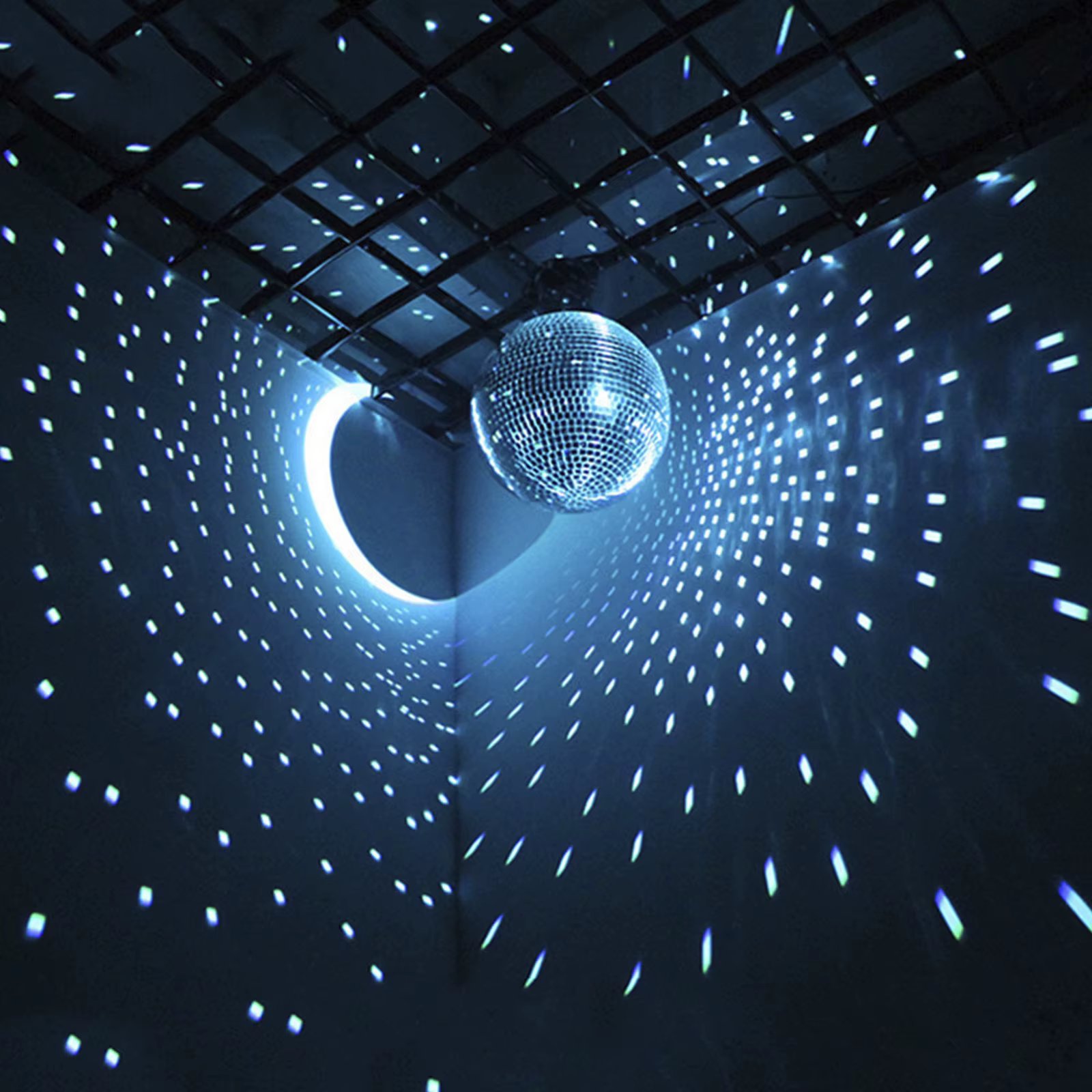 Boule de miroir Disco, boule brillante de fête, lumière de scène rotative, boule de verre rétro réfléchissante KTV DJ lumières maison Festival décor de noël