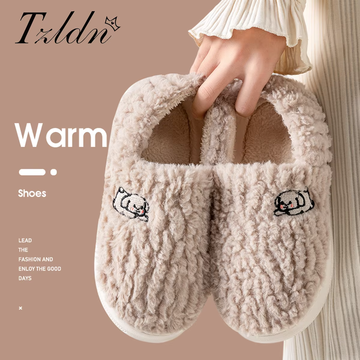 Pantoufles en coton pour femmes