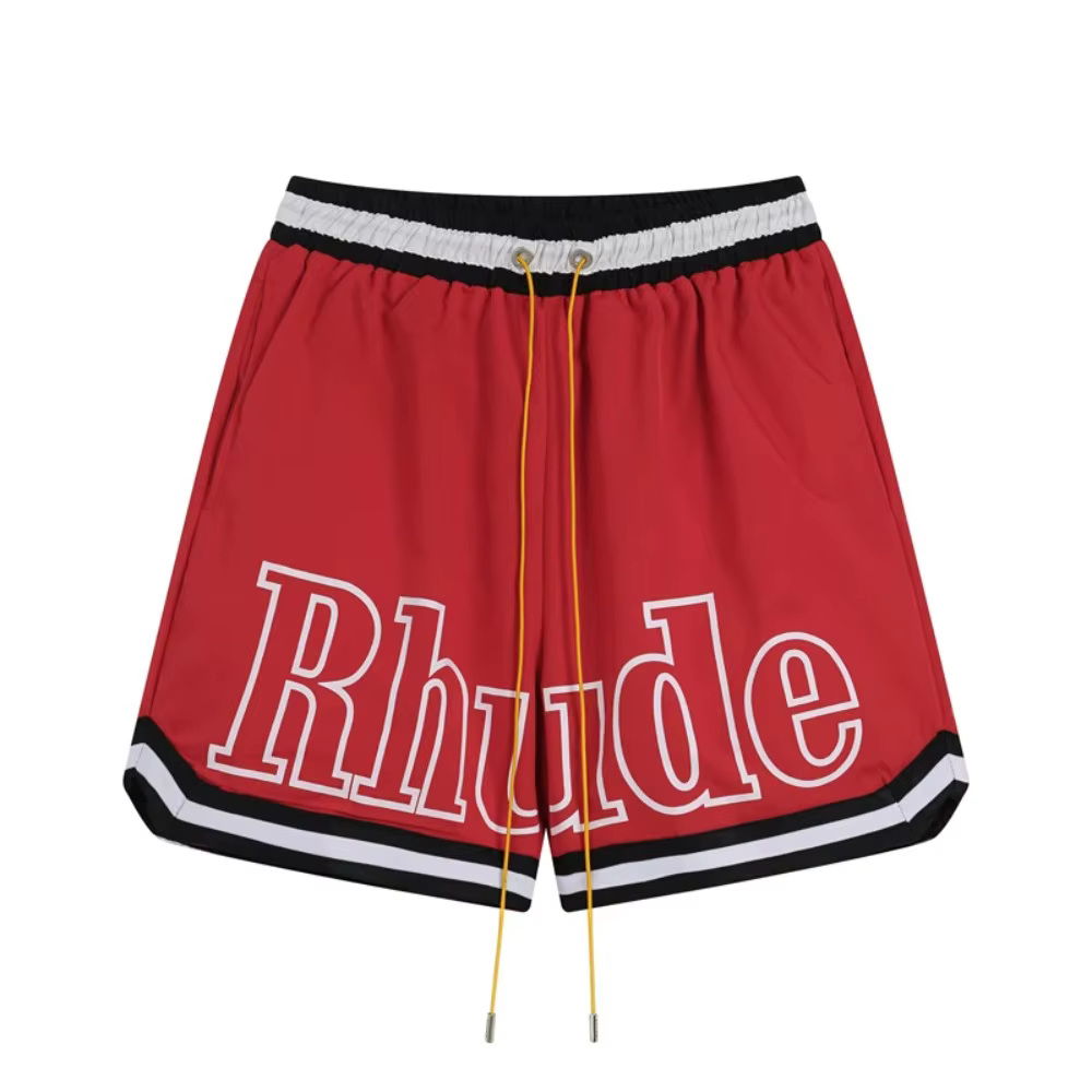 Shorts Rhude pour hommes, plusieurs styles, imprimé logo, ample, respirant, séchage rapide, poches en maille, shorts de sport de plage, haute qualité