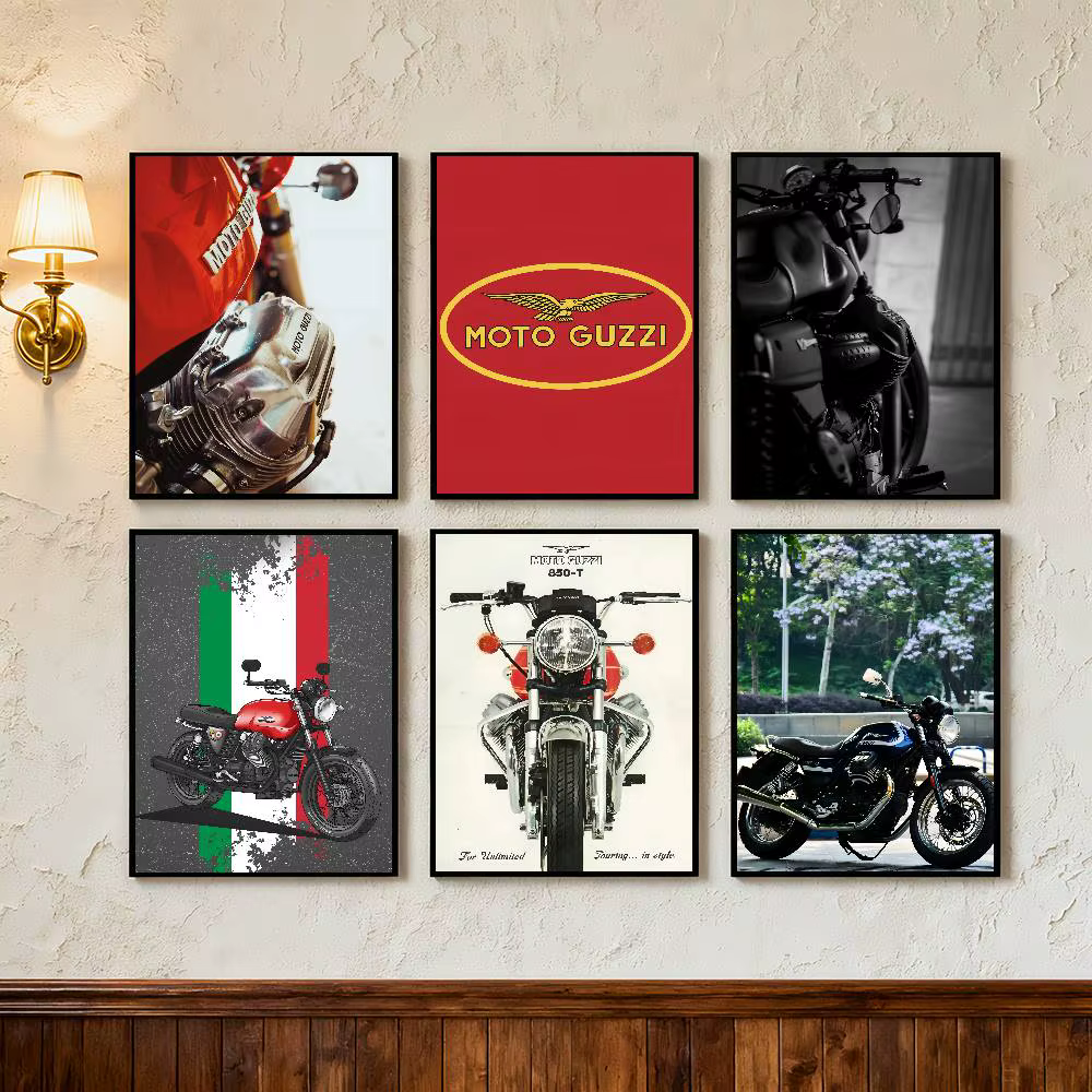 Affiche rétro italienne 100 ans moto G-Guzzi, impression artistique, Style Anime, décoration de maison, cadeau idéal, décoration de chambre parfaite