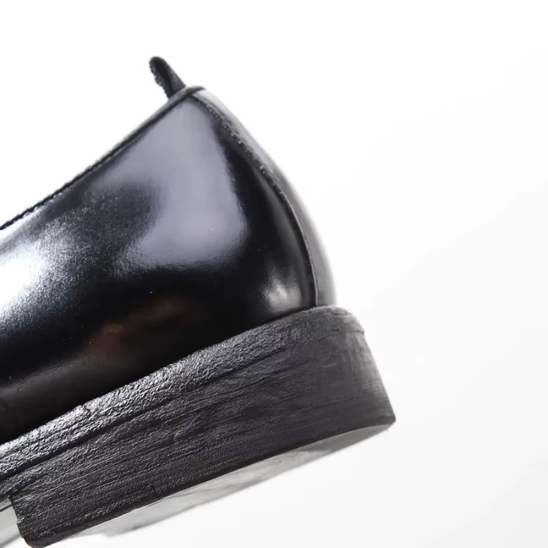 Chaussures Oxford de luxe en cuir de cheval pour hommes-chaussures habillées Goodyear Welt fabriquées à la main pour