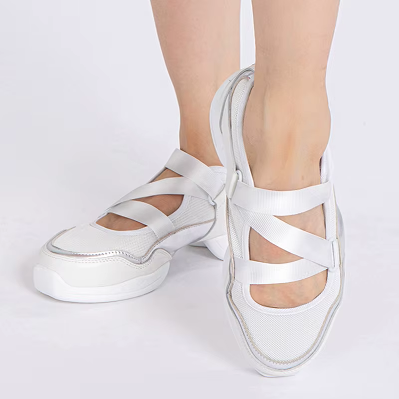 Sansha sandale baskets de danse pour l'été respirant maille sangle conception hommes femmes noir blanc chaussures