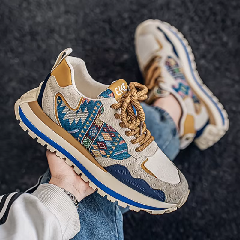 Hommes à la mode Sneaker confortable à semelles épaisses chaussures décontractées