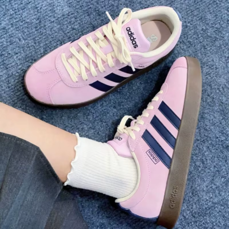 Adidas VL Court 2.0 Chaussures de sport rétro unisexes à bout en T violettes