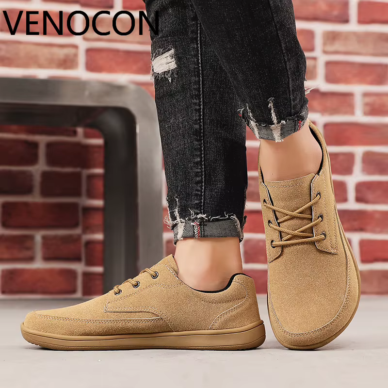 VENOCON pieds nus hommes baskets avec bout large nez