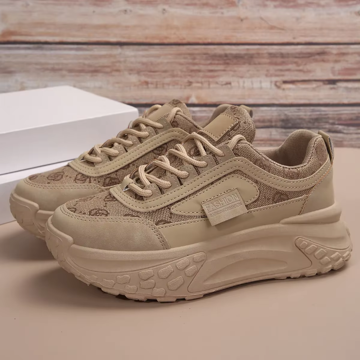 Chaussures de Sport à enfiler kaki pour femmes