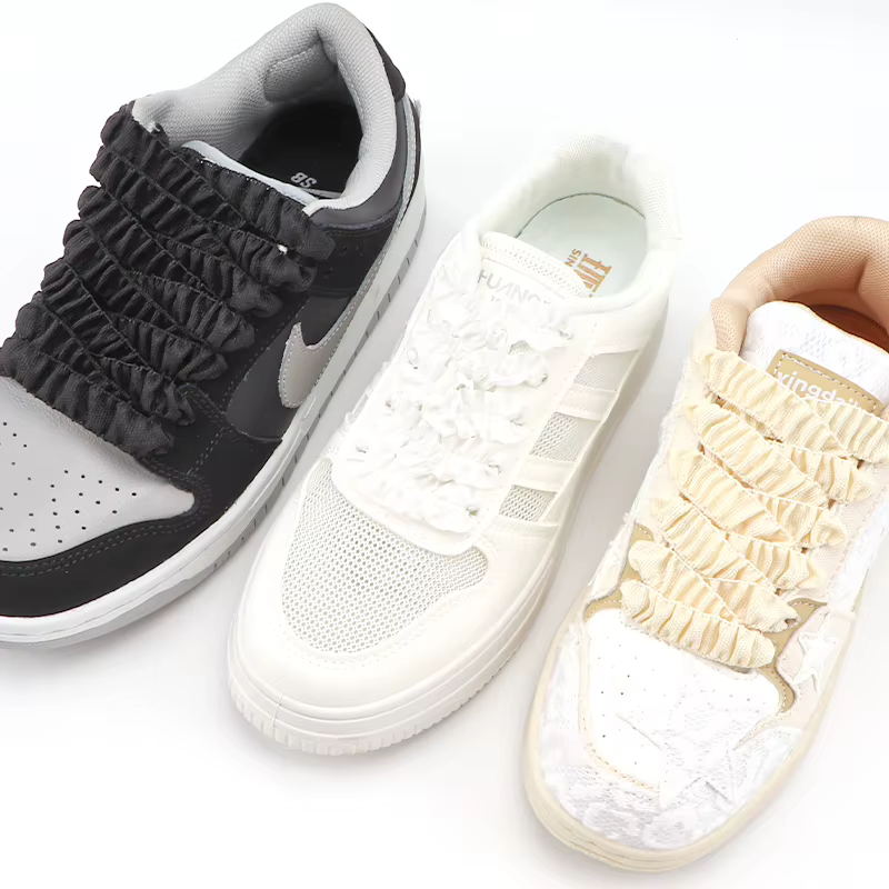 Lacets de champignon en dentelle de Style Girly mignons pour baskets