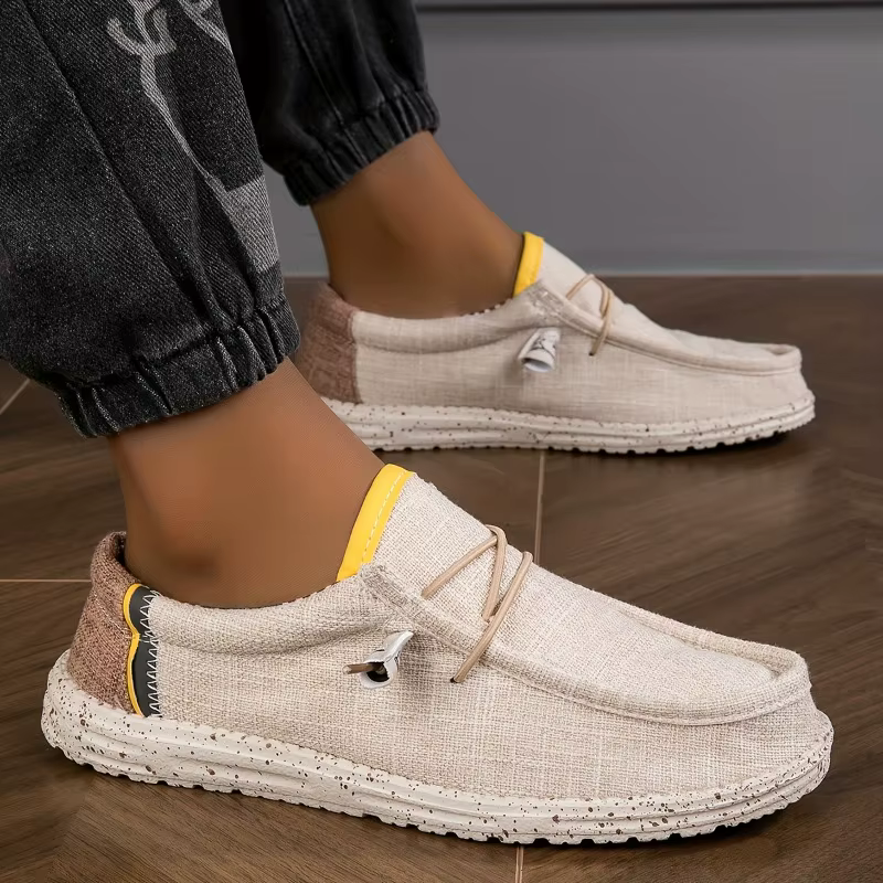 Chaussures pour hommes mocassins en toile