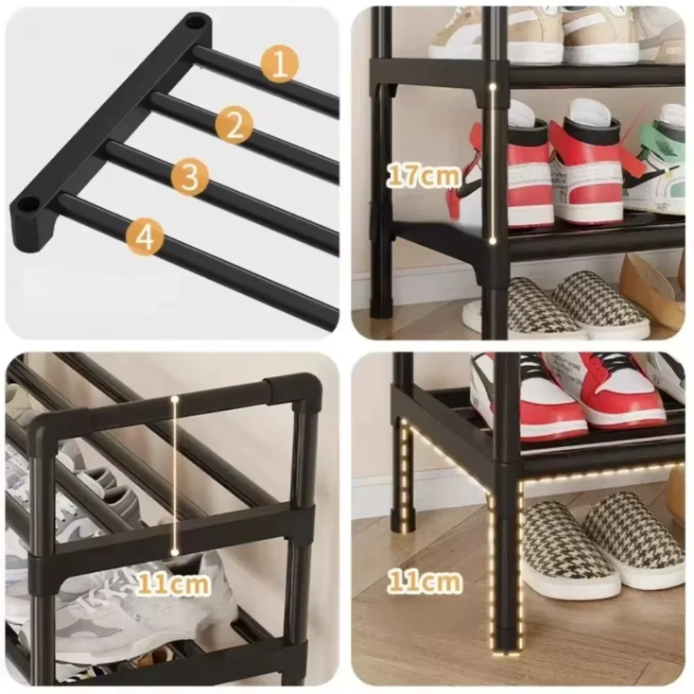 Étagère à chaussures multi-niveaux empilable