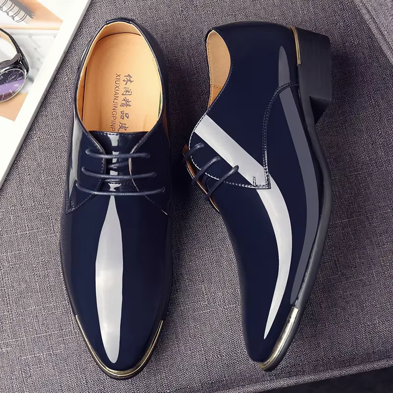 Chaussures en cuir verni pour hommes