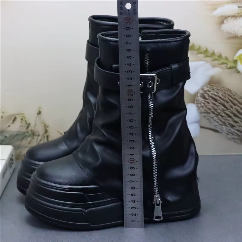 Bottes hautes à talon caché de 12cm pour femmes