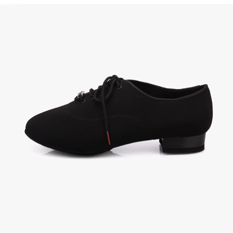 TOP chaussures de danse chaussure latine moderne hommes peau de vache semelle à deux points tissu Oxford motif de grille authentique chaussette sac BDDANCE309 respirant