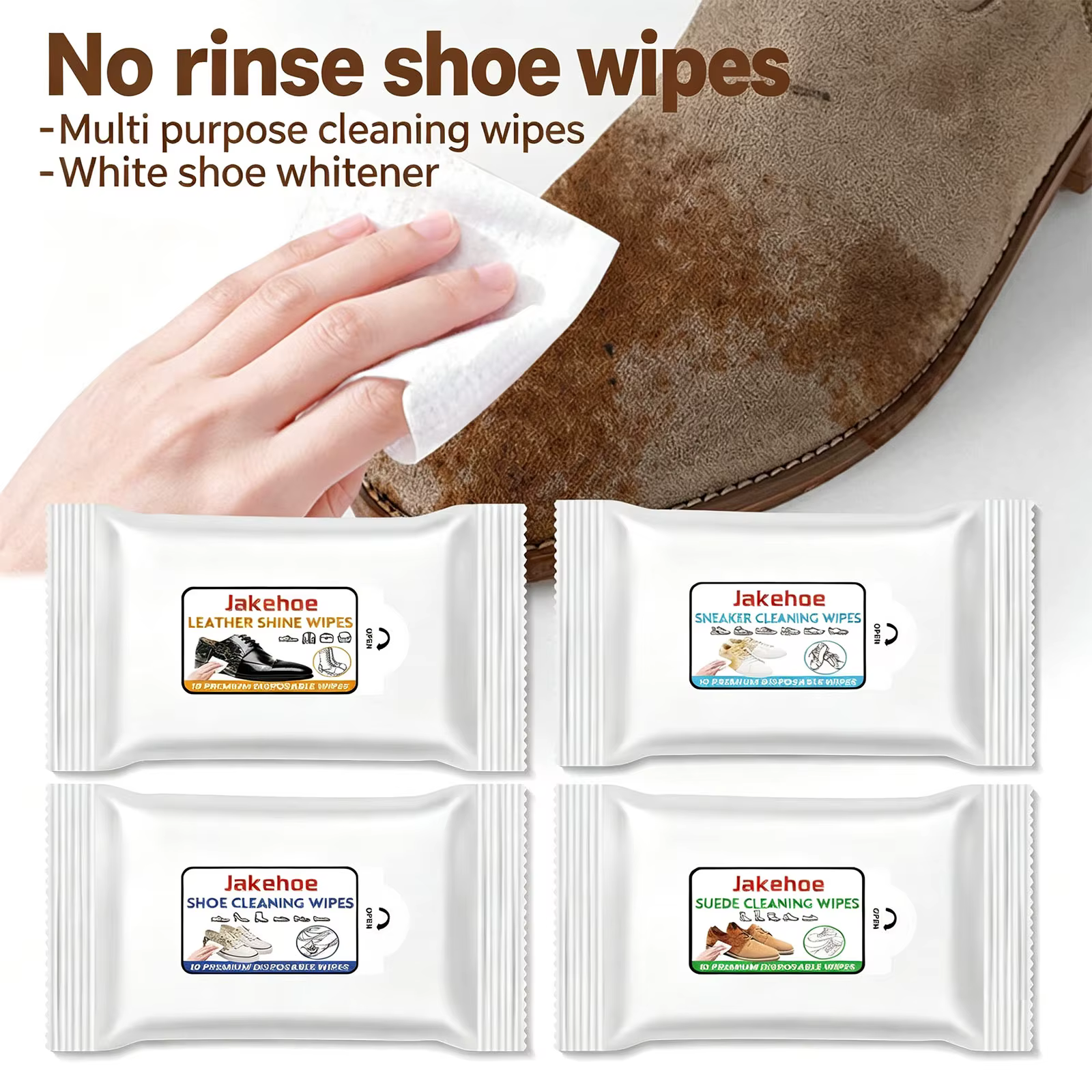 Lingettes Nettoyantes Multi-usages pour Chaussures – Sans Rinçage