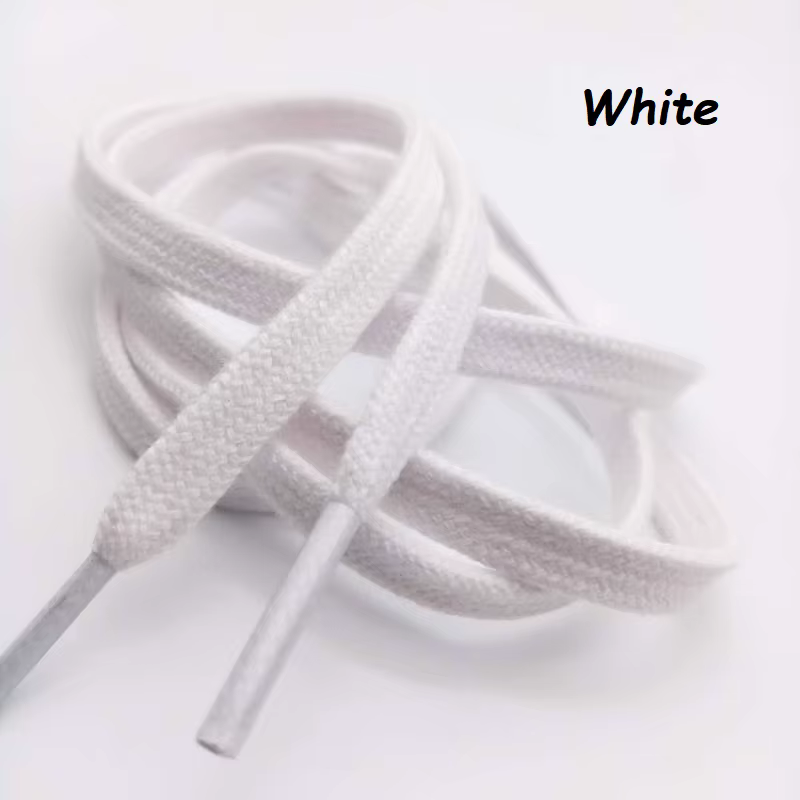 1 Paire de Lacets Plats en Coton de Haute Qualité pour Baskets et Chaussures en Toile