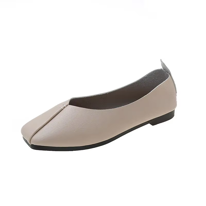 Chaussures pour femmes à tête plate à fond souple printemps automne nouveau Style chaussure de grand-mère