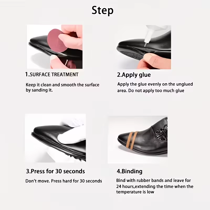 Colle à séchage rapide pour réparation de chaussures