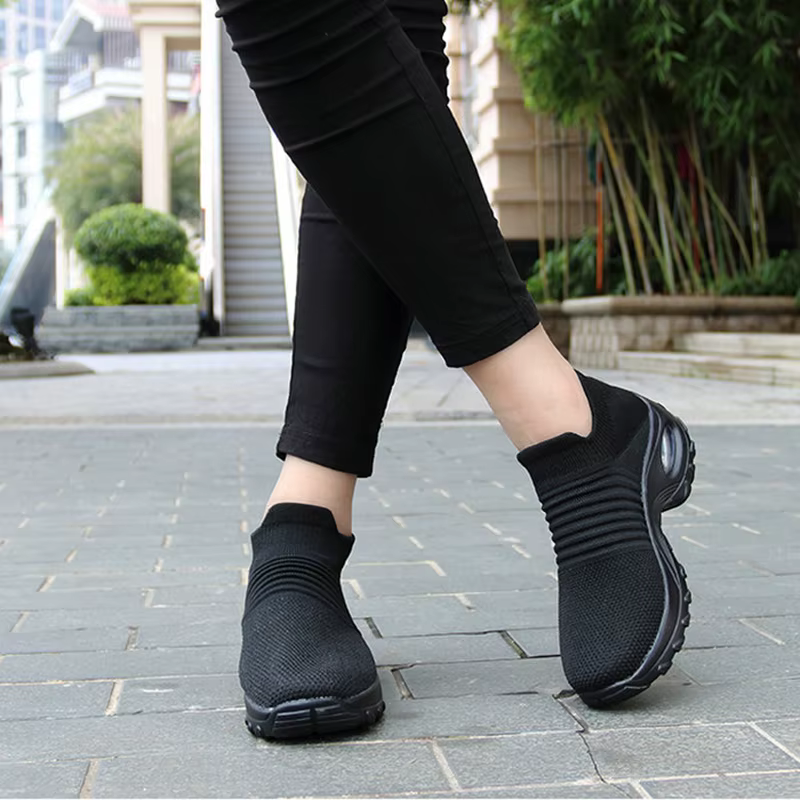 Femmes baskets mode respirant marche maille plate-forme chaussures
