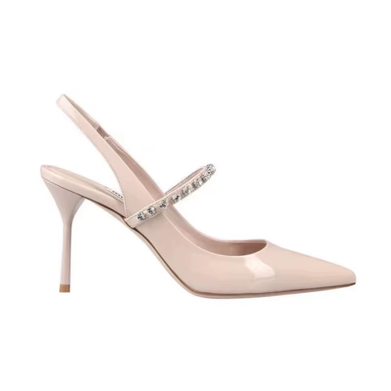 Grande taille 32-45 femmes chaussures nouveau diamant d'eau talon mince pointu talons hauts bandeau sandales