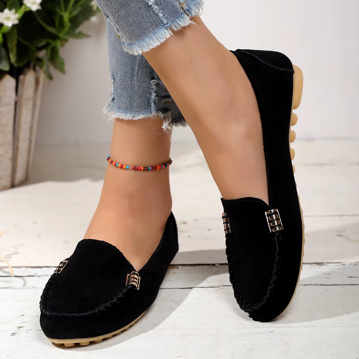 2025 femmes chaussures sans lacet mocassins pour ballerines