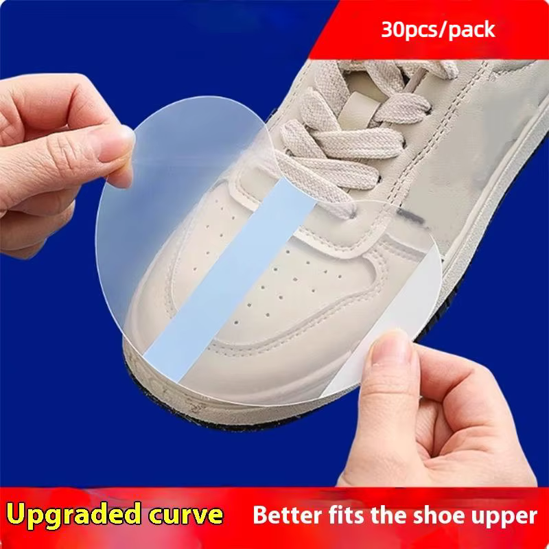 30/90 pièces chaussures orteil pluie autocollants Films clairs tête de chaussure élimination des taches résistant à
