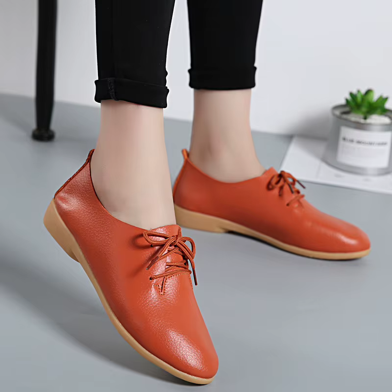 Mocassins d'été en cuir véritable femmes chaussures décontractées