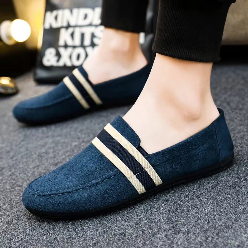 Hommes chaussures nouveau noir bleu mocassins sans lacet chaussures pour homme Adulto conduite mocassin doux confortable chaussures décontractées homme baskets appartements