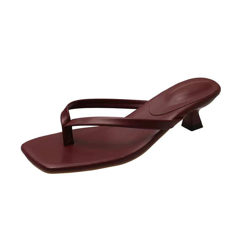 Pantoufles d'été à Clip pour femmes, chaussures confortables à talons bas, tenue décontractée, Style de rue, Sandalis