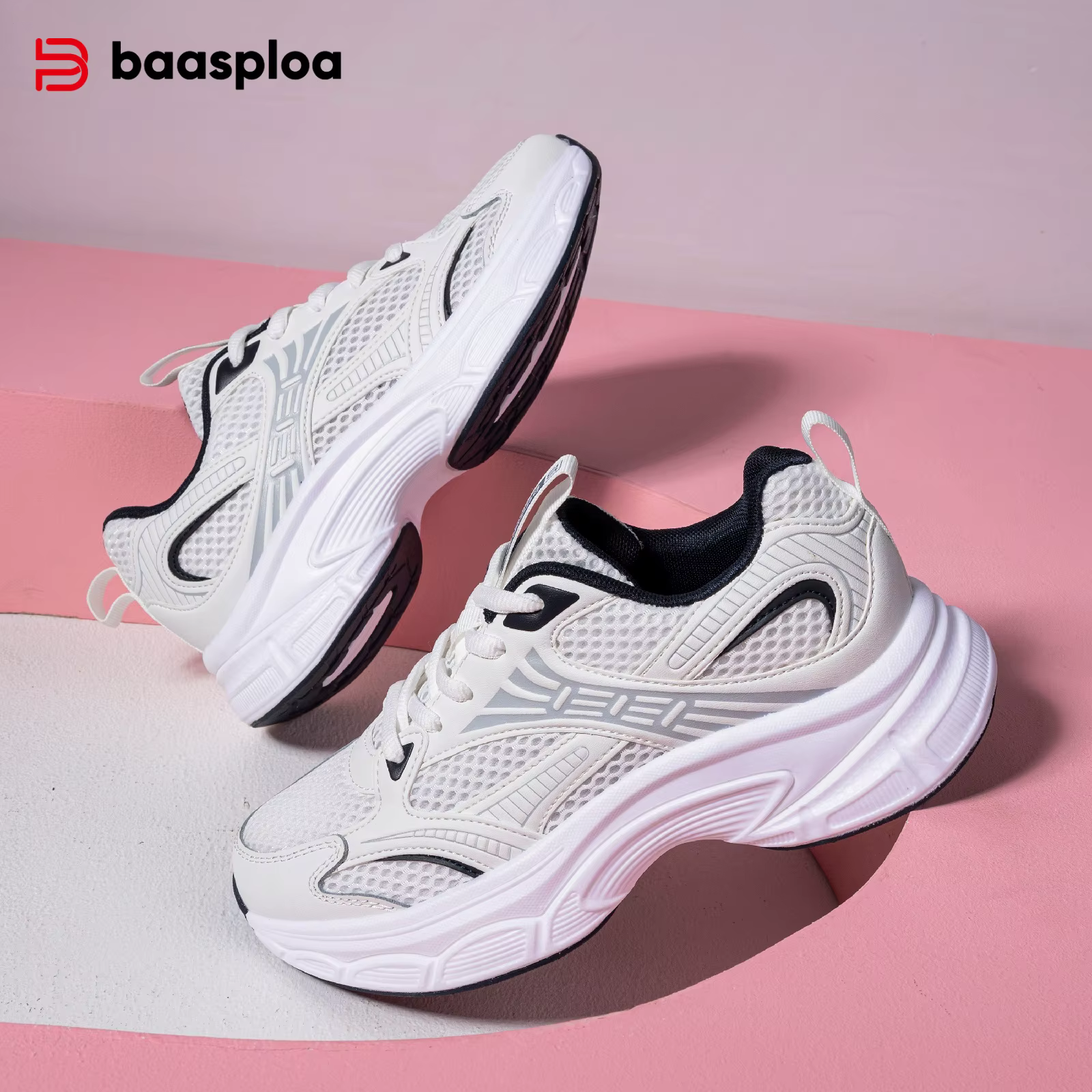 Baasploa – chaussures de course légères en maille respirante pour femmes