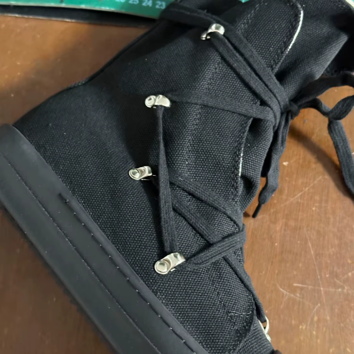 Ro classique concepteur Ro noir toile botte haut chaussure hommes chaussures décontractées de luxe ZIP femmes Sneaker semelle épaisse bottines
