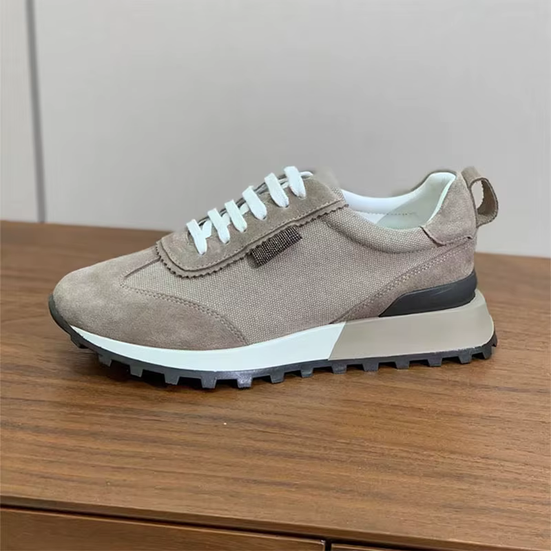 Baskets classiques pour femmes chaîne perle à lacets chaussures plates confort