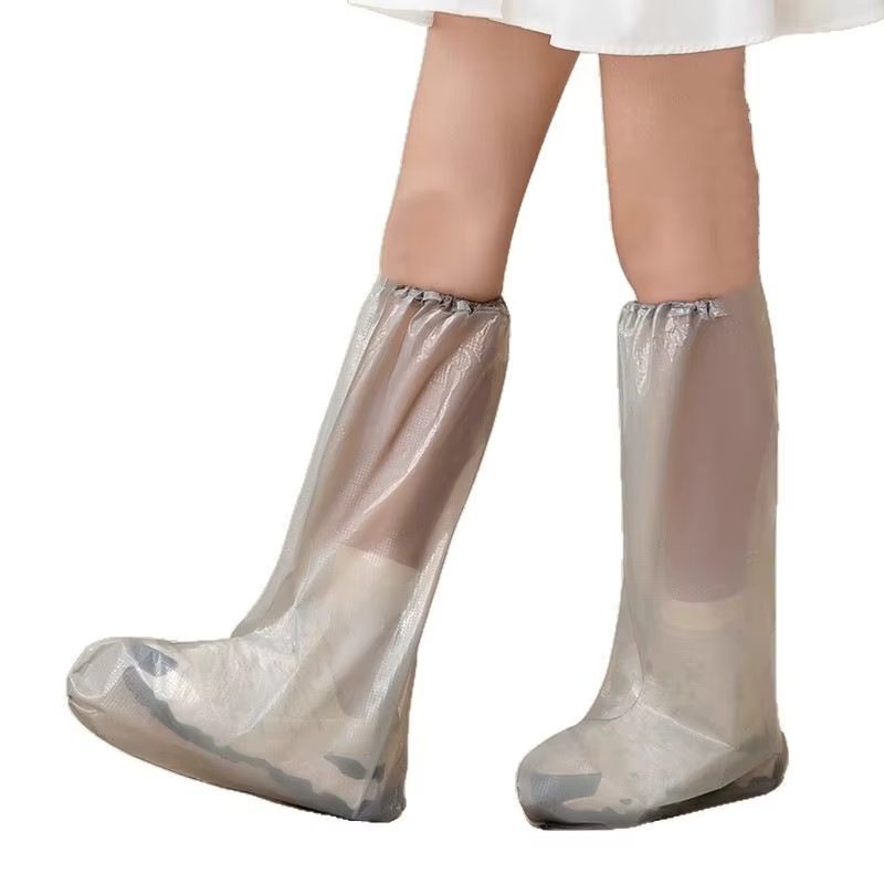 Couvre-chaussures imperméables, 2 paires, couvre-chaussures d'extérieur, protecteurs, antidérapants, résistants à la pluie, longs, avec manchette extensible