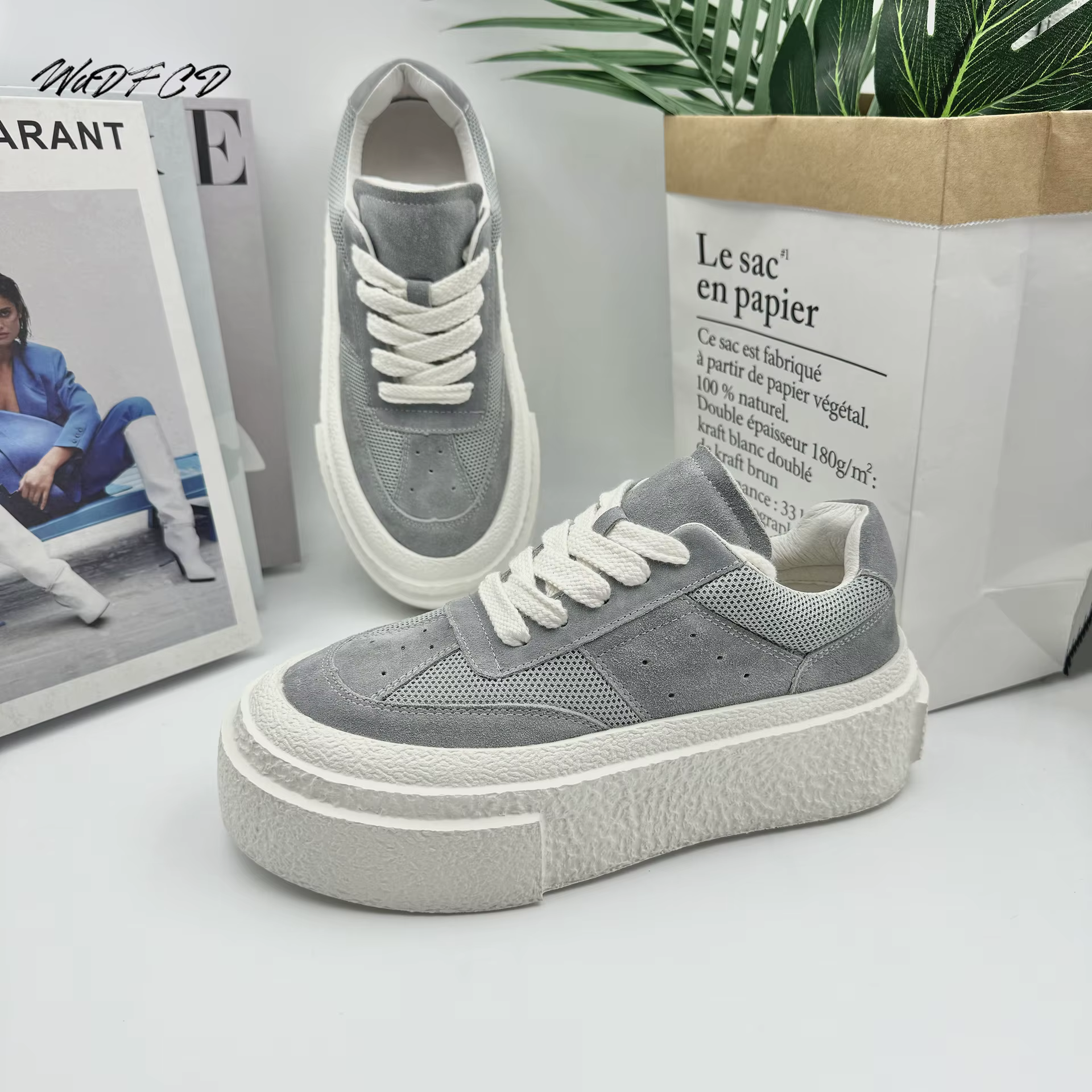 Encounaker-Chaussures de dehors à Plateforme Plate en Cuir NuSO k pour Homme