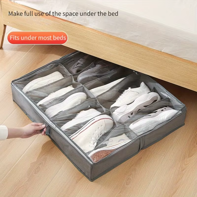 Boîte de rangement pour chaussures à 12 compartiments