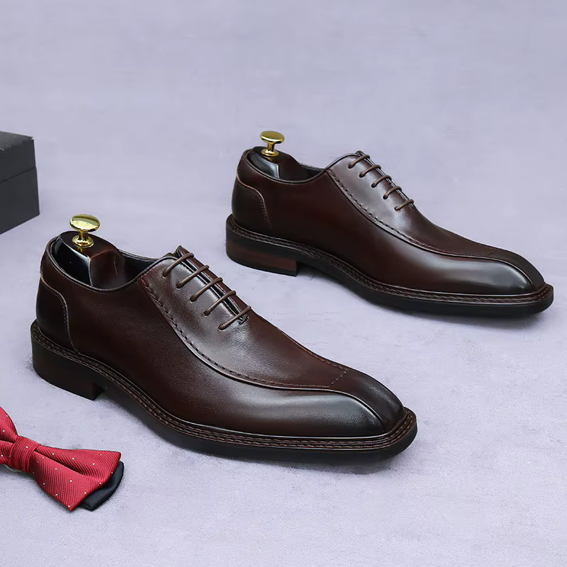 Chaussures de mariage en cuir de vachette pour hommes