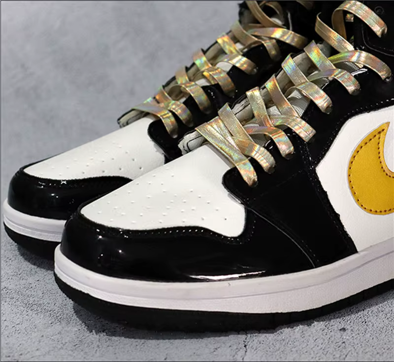 Lacets créatifs en cuir souple microfibre Laser argent or 120/140/160 cm femmes hommes sport chaussures de basket-ball