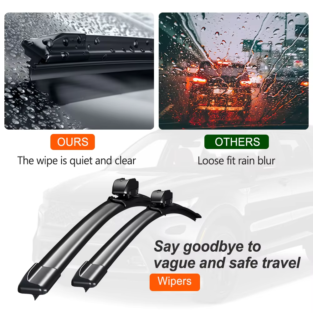 Jeu de balais d'essuie-glace avant et arrière silencieux, noir, pour Renault Austral HHN 2022-2025 Accessoires d'essuie-glace de pare-brise automatique