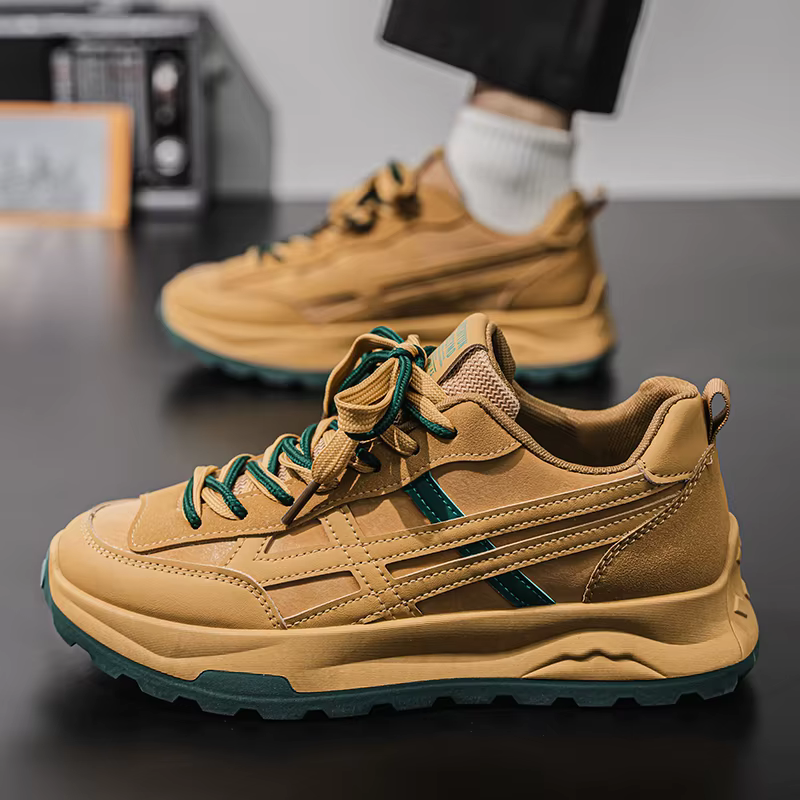 Baskets en cuir à lacets pour hommes 2026 – Tendance